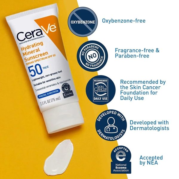 CeraVe 4-in-1 Skincare Bundle: Night Cream, Sunblock, Cleanser & Serum.